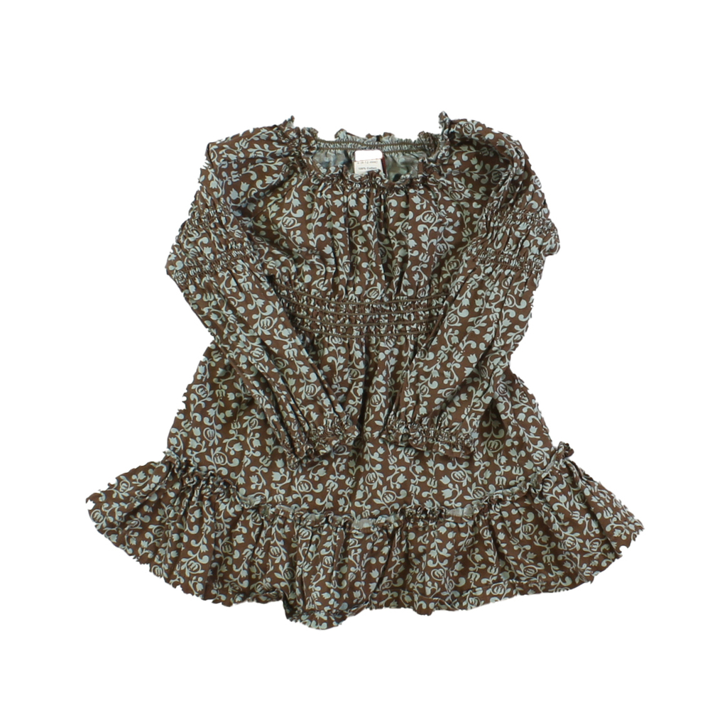 Tea Girls Brown | Blue Dress size: 6-12 Months